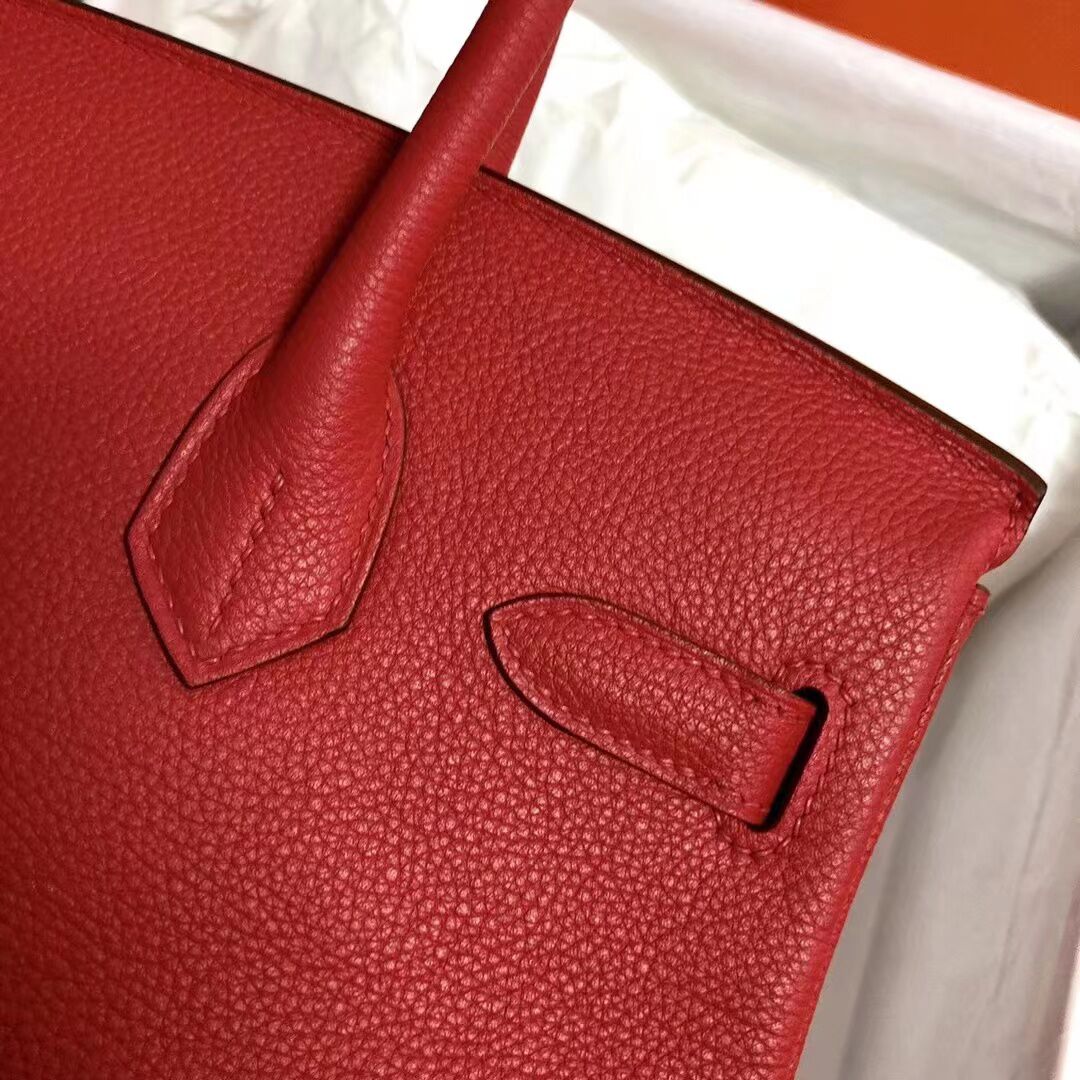 Hermes Birkin 30cm Bag in Original Togo Leather red - Click Image to Close